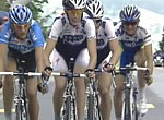 Andy Schleck in der Offensive w�hrend der dritten Etappe der Tour de Suisse 2009